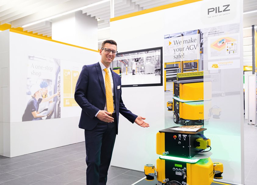 Pilz na LogiMAT 2023, pavilhão 6, estande A21 - Pacote completo e seguro para AGVs